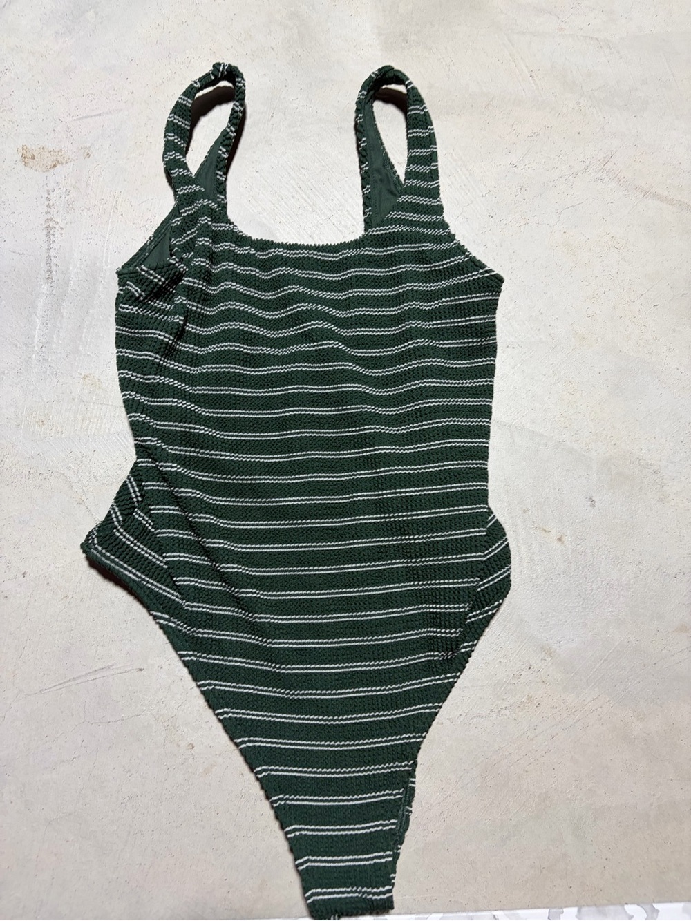 Abercrombie & fitch Green Striped One-Piece Swimsuit small